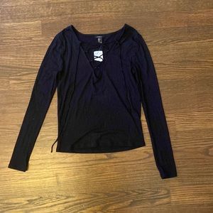 black knit long-sleeve